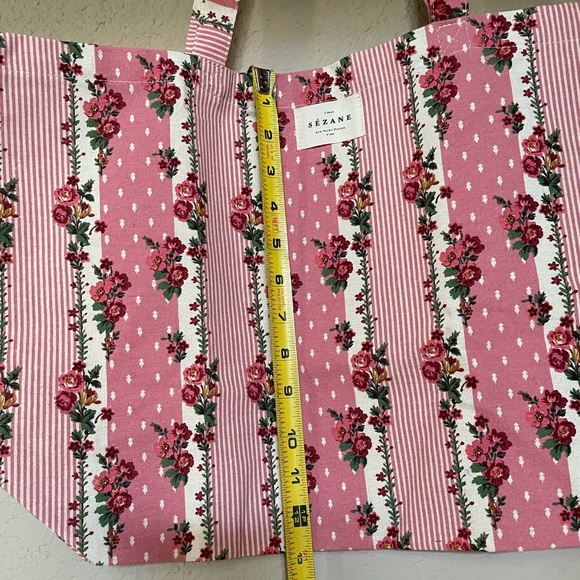 NEW Sézane Floral Print pink tote bag - Picture 3 of 5